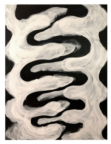 Black and white art contemporary abstract expressionism