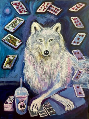 wolf painting